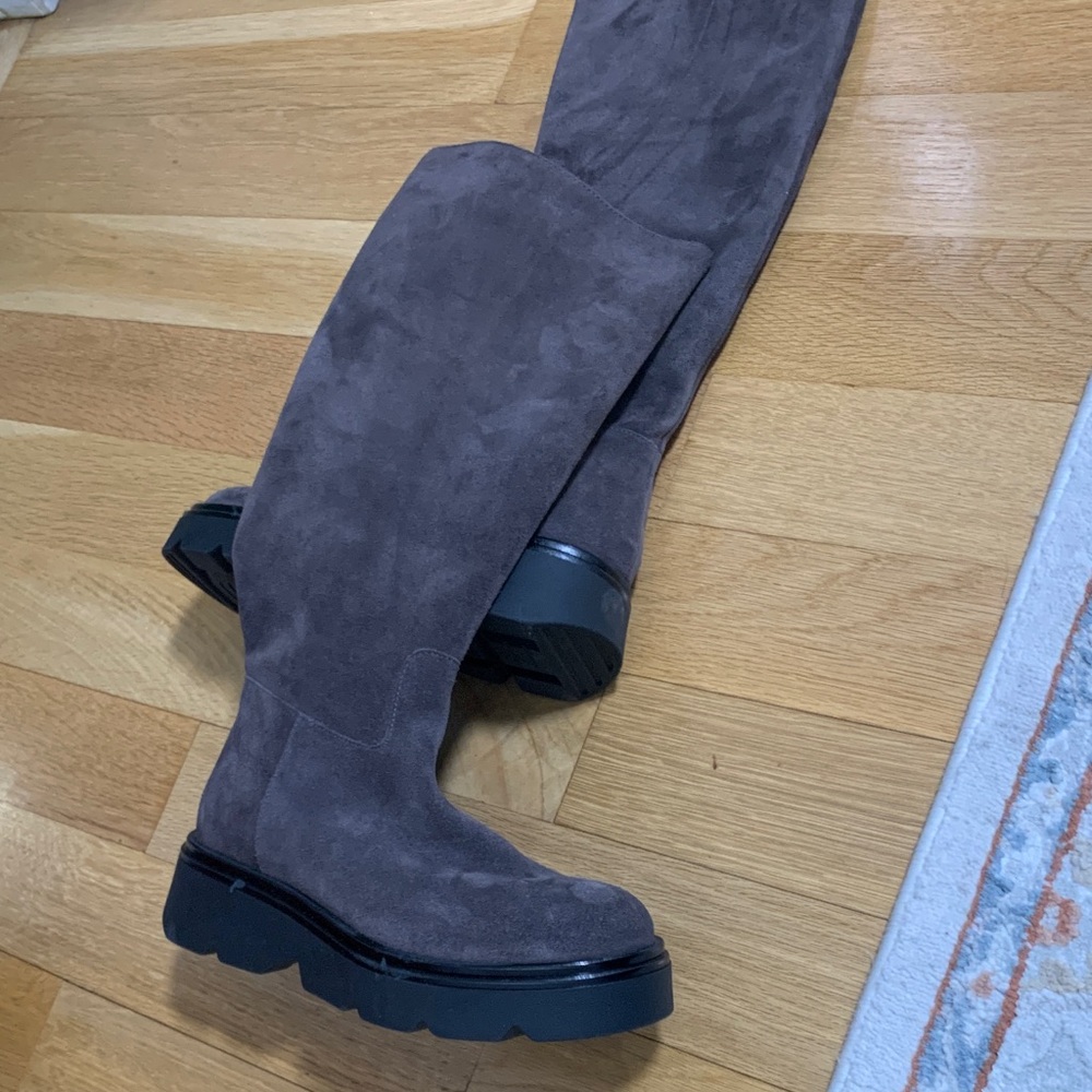 Rizzoli Brown Suede Platform Knee-High Boots